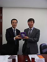 北京語言大學崔希亮校長與中大協理副校長吳基培教授會晤交流。